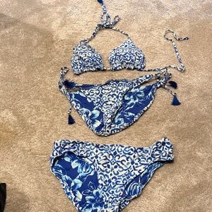 Tommy Bahama reversible bikini 3 piece set size LG